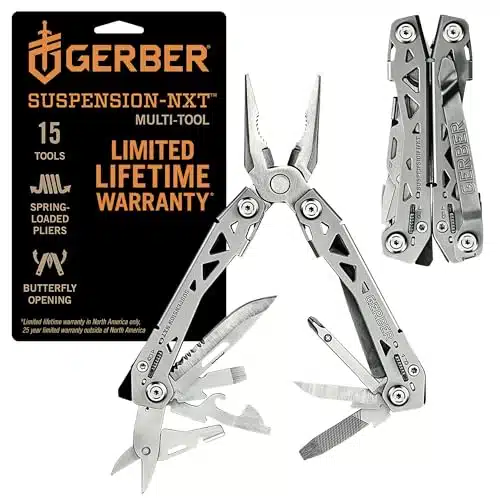 Gerber Gear Suspension NXT in ulti Tool Pocket Knife Set   EDC Gear and Equipment Multi Tool with Pocket Clip   Stainless Steel