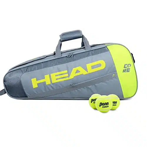 HEAD Core R Pro Tennis Racquet Bag,GreyYellow,large