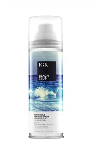 IGK BEACH CLUB Touchable Texture Spray  Hold + Volume + Lightweight  Vegan + Cruelty Free  Oz