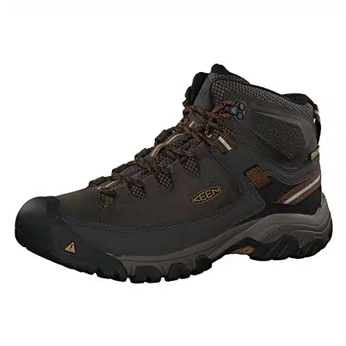 KEEN Men's Targhee id Height Waterproof Hiking Boots, Black OliveGolden Brown,