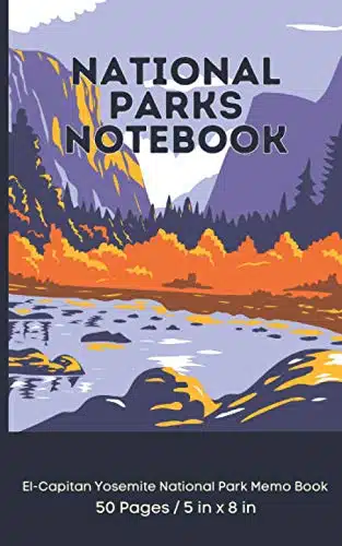 National Parks Notebook El Capitan Yosemite National Park Memo Book Pages  in x in