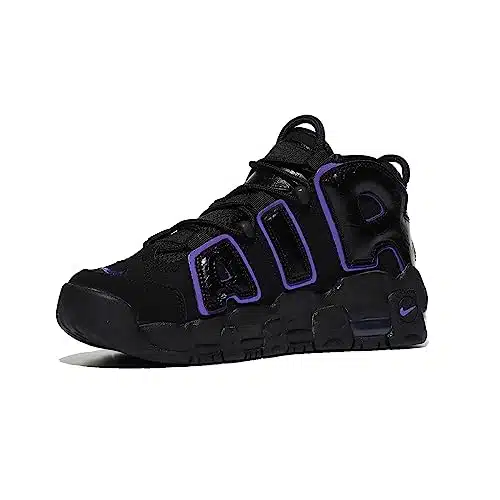 Nike Boy's Air More Uptempo (Big Kid) BlackAction GrapeWhiteMetallic Gold Big Kid M