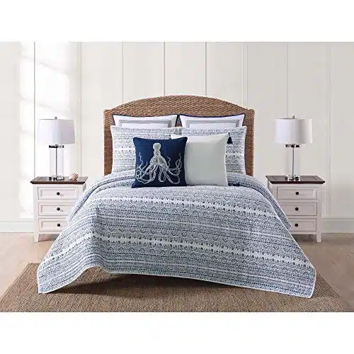 Oceanfront Resort QSKG King Quilt Set, Reef Point