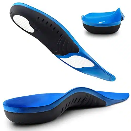 Plantar Fasciitis Insoles, High Arch Support Shoe Inserts Men Women, Orthotics Gel Running Insoles for Flat Feet   Arch Pain   Pronation   Metatarsalgia Pain Relief Heavy Duty Support