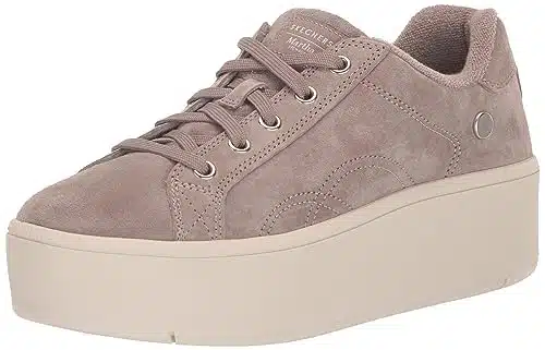 SKECHERS Women's Martha Stewart Plateau Chic Lady Sneaker, Dark Taupe,