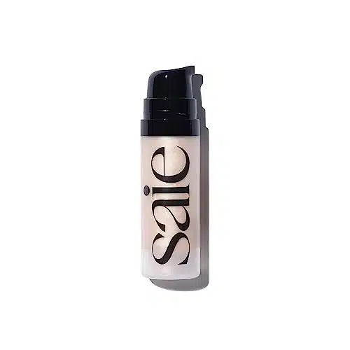 Saie Glowy Super Gel Lightweight Illuminator   Luminizer for Glowing Skin, Wear Alone or Under Makeup   Starglow (fl oz)