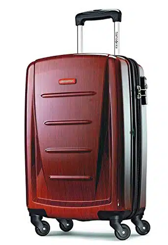 Samsonite Winfield Hardside Luggage with Spinner Wheels, Burgundy, Carry On Inch