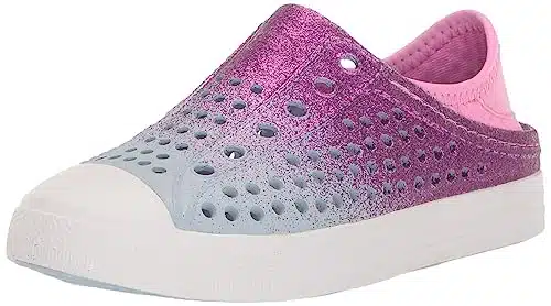 Skechers Kids Girls Foamies Guzman Steps Glitterland Water Shoe Sneaker, Light BluePink, Little Kid