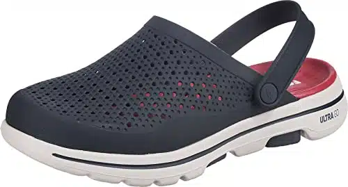 Skechers Men's Foamies Gowalk Astonished Clog, NavyRed,