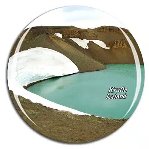 Weekino Iceland Volcano Krafla Fridge Magnet D Crystal Glass Tourist City Travel Souvenir Collection Gift Strong Refrigerator Sticker