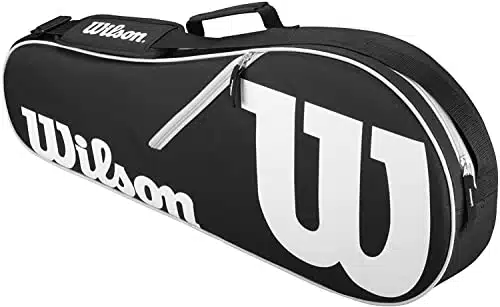 Wilson Advantage II Triple Tennis Racket Bag   BlackWhite, Holds up to Rackets