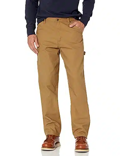 Wrangler Authentics Men's Fleece Lined Carpenter Pant,Autumn Khaki, X L