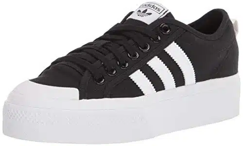 adidas Originals Women's Nizza Platform, BlackWhiteWhite,