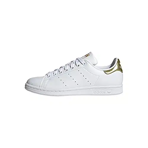 adidas Originals Women's Stan Smith (End Plastic Waste) Sneaker, WhiteWhiteGold Metallic,