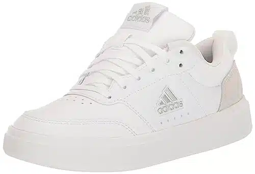 adidas Women's Park ST Sneaker, WhiteWhiteSilver Metallic,