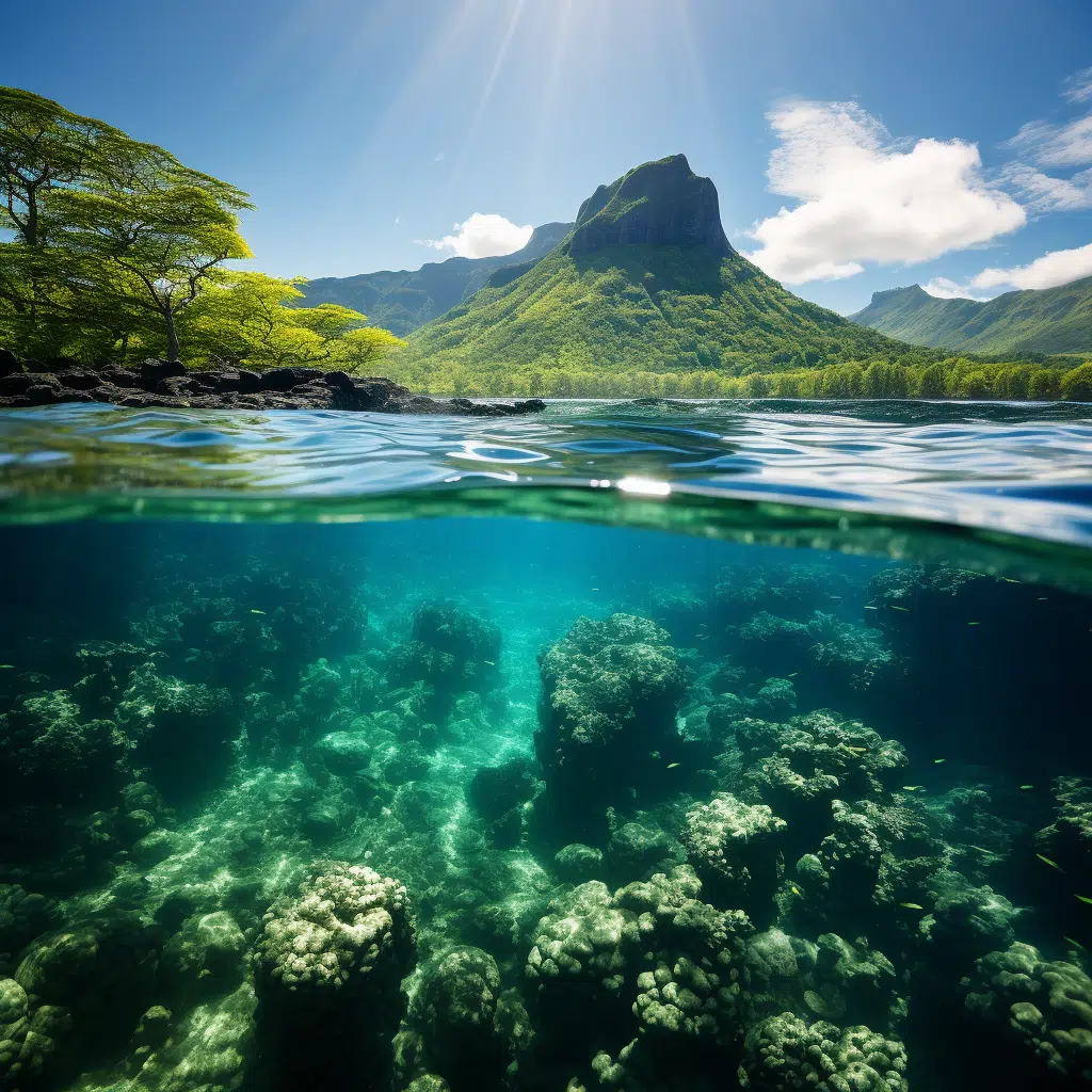 mauritius underwater waterfall