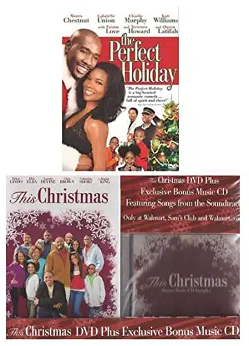 Christmas Movies Romantic Comedy DVD Collection The Perfect Holiday & This Christmas + Exclusive Bonus Music CD