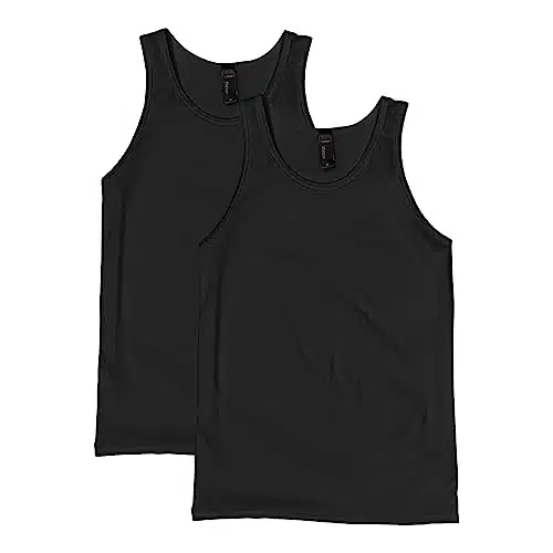 Hanes Men's X Temp Tank Top Pack, Black, Large