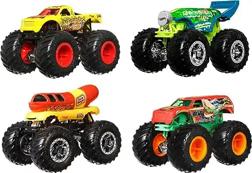 Hot Wheels Monster Trucks Set of Scale Toy Trucks, Collectible Vehicles (Styles May Vary)