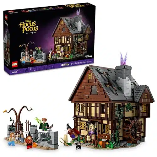 LEGO Ideas Disney Hocus Pocus The Sanderson Sisters' Cottage Collectible Building Set, Unique Gift Idea for Adults and Fans of Disney Movie Hocus Pocus, Includes Sanderson Sis