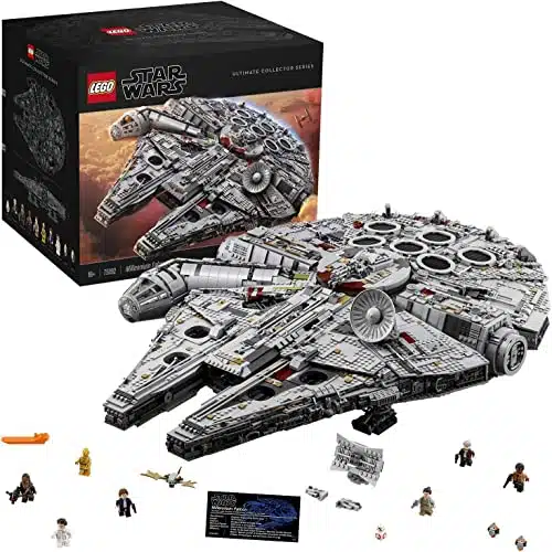 LEGO Star Wars Ultimate Millennium Falcon   Expert Building Set and Starship Model Kit, Movie Collectible, Featuring Classic Figures and Han Solo's Iconic Ship, Best Gift for 