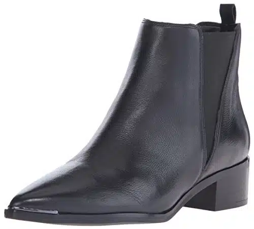 Marc Fisher LTD Women's Yale Ankle Bootie, Black Leather ,  US