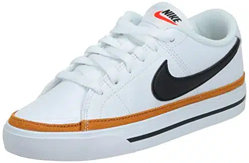 NIKE Women's Low Top Sneakers, WhiteDesert OchreTeam OrangeBlack,