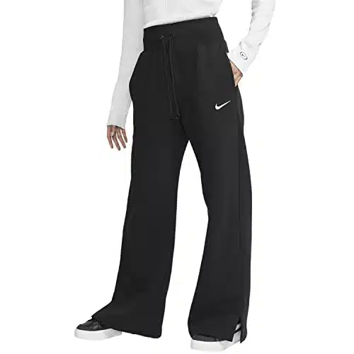 Nike Sportswear Phoenix Fleece High Waisted Womens (as, Alpha, m, Regular, Regular, BlackWhite)