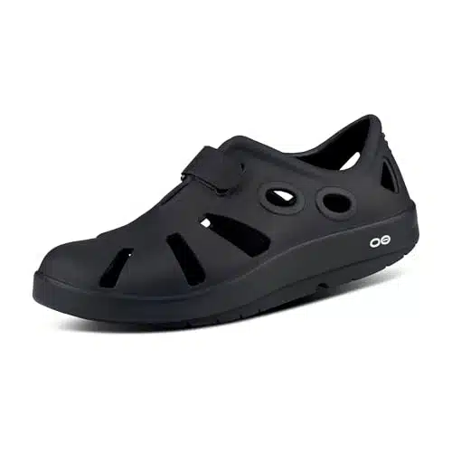 OOFOS OOcandoo Sandal, Black   Mens , Womens   Lightweight Recovery Footwear   Reduces Stress on Feet, Joints & Back   Machine Washable