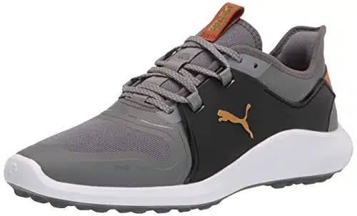 PUMA mens Ignite FastenGolf Shoe, Quiet Shade gold puma Black,