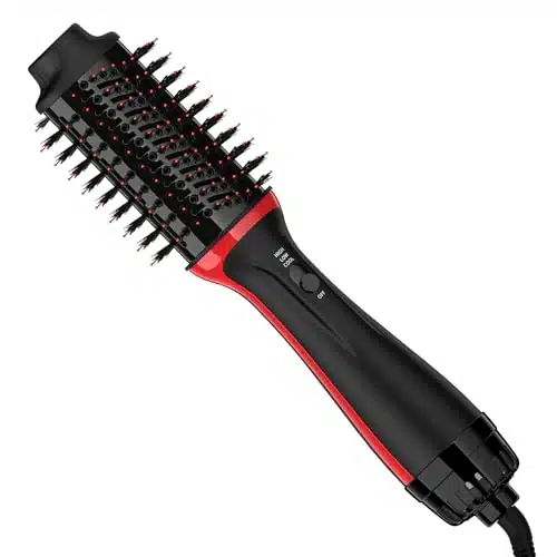 Plus Hair Dryer Brush Blow Dryer in One, One Step Styler Volumizer with Negative Ion Anti frizz Ceramic Titanium Barrel Hot Air Hair Straightener