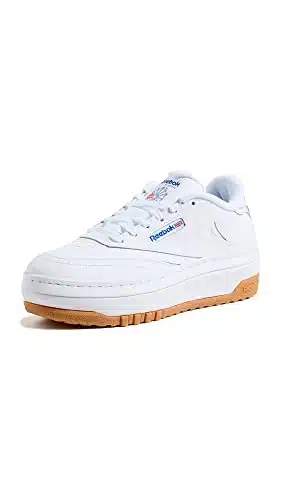 Reebok Women's Club C Extra Sneaker, FTWR WhiteFTWR WhiteVector Blue,