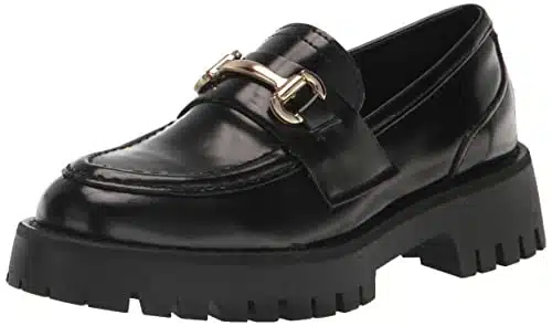 Steve Madden Women's Lando Loafer, Black,