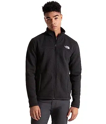 THE NORTH FACE Men's Tsillan Full Zip Jacket, TNF Black Heather, Medium