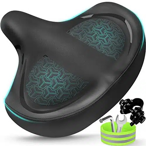 Twomaples Bicycle Seat, Bike Seat for Women Men Extra Comfort Wide, Oversized Comfortable Seats Saddle for Peloton Bikes, Fit for Exercise Bikes, Electric Bikes, Mountain Bike