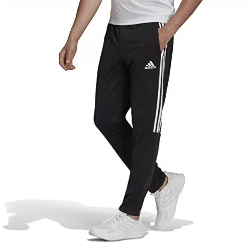 adidas Men's Aeroready Sereno Slim Tapered Cut stripes Pants, BlackWhite, X Large