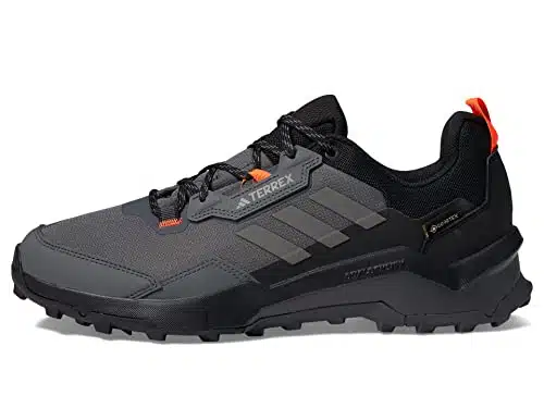 adidas Men's Terrex AXGore Tex Hiking Sneaker, GreyGreySolar Red,