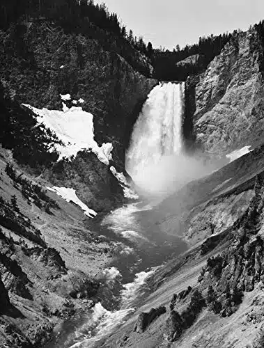 Goods Galore Waterfall Yellowstone National Park xPhoto Print Ansel Adams Landscape