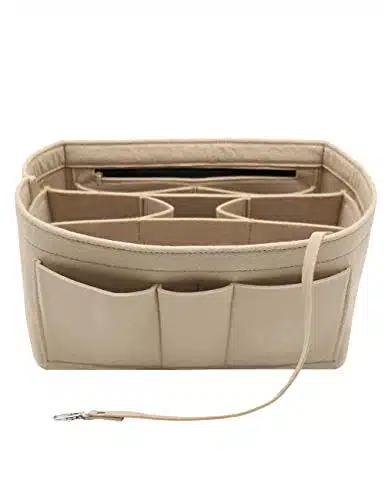 LEXSION Felt Insert Bag Organizer Bag In Bag For Handbag Purse Organizer Fits Speedy Neverful Beige M