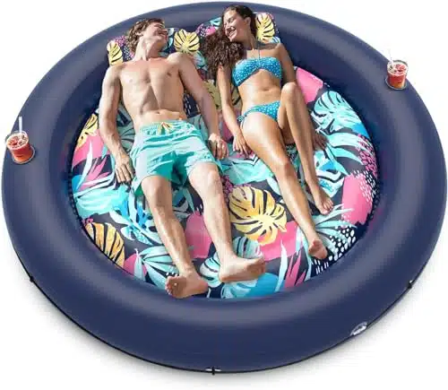 LUSVNEX Tanning Pool Lounger Float, Inflatable Pool Floats Adult Size, Suntan Tub Party Toys for Outdoor, Backyard, Swimming Pool, Lake