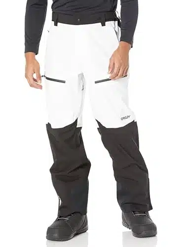 Oakley Men's Thermonuclear Protection Lined Shell Pant , BlackWhite, Large