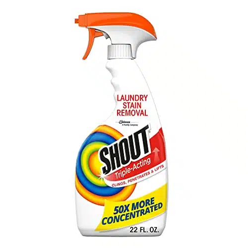 Shout Active Enzyme Laundry Stain Remover Spray, Triple Acting Formula Clings, Penetrates, and Lifts + Types of Everyday Stains   Prewash Spray oz