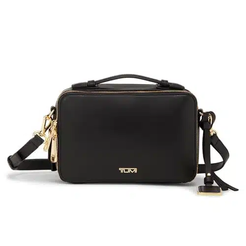 TUMI   Voyageur Mari Crossbody   Luxe Leather Crossbody Purse   BlackGold