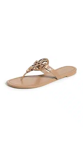 Tory Burch Women's Miller Sandals, Almond Flour, Tan, edium US