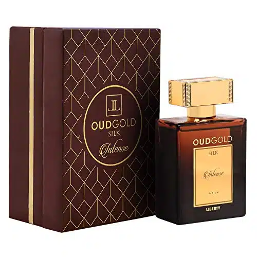 Liberty Premium Oud Luxury Seductive Long Lasting (days) OudGold Silk Intense Parfum for Men and Women (mlOz), Designed in France, Woody Notes